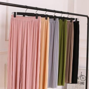 JIFANPAUL | Pleated High Waist Loose Drapey Culottes 9-tenth Length