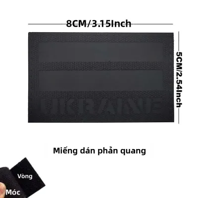 Huy Hiệu Thêu Cờ Ukraine Phù Hiệu Tinh Thần Huy Hiệu PVC Chiến Thuật Nhãn Dán Phản Quang Hồng Ngoại Dùng Cho Băng Đeo Tay Ba Lô Móc Dán Polyester.