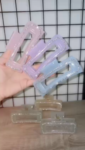 Jepit Rambut Korea Jedai PC Jeli Color Premium Manik Kristal BLing2 Wanita Elegan High Quality Clips