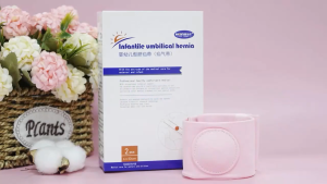 2Pcs Medical Umbilical Hernia Treatment Belt Baby Hernia Belt Belly Button Belt Breathable Pouch Elasticated Cotton Belt