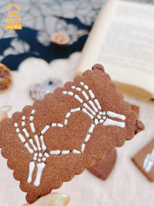 ธีมฮาโลวีน 3d Spider Cookie Cutter เบเกอรี่แม่พิมพ์สแควร์ขอบกด < Ne1> สไตล์น้ําตาล Art Diy ครัวสร้างสรรค์เครื่องมือ