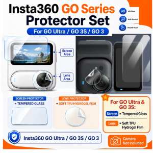 【SG】Insta360 Go 3 3s GO Ultra Screen Protector Tempered Glass + Camera Lens Soft Hydrogel Protective Film Screen