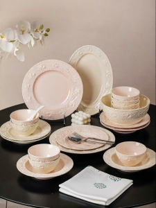 mornenjoy | French Creamy Elegant Tableware Set