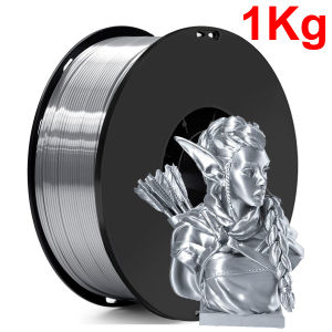 Sợi Nhựa In 3D PLA Silk Silver 1.75mm 250g/500g/1Kg Đóng Gói Chân Không Dùng Cho Vật Liệu In 3D