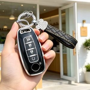 TPU Car Key Case Cover for Nissan X-Trail T33 Serena Rouge Kicks Pathfinder Versa Ariya Rogue Auto Shell Fob Holder Accessories