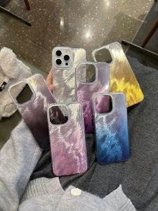 Yu145 Apple 15 pro Max Phone Case Fox Tail Feather Polarized Laser Design Mens Womens Fashionable Protective Cover Shell