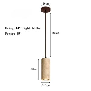 Yellow Travertine lamp bedroom chandeliers bedside pendant lights retro living room lights bar counter hanging lamps lighting