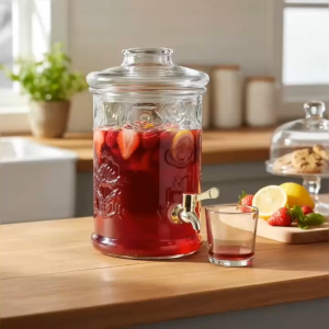 Bình Thủy Tinh Ngâm Rượu Có Van Xả 6L (Thực Tế 5L) - Bình Đựng Sâm Hình Rồng Nổi 3D Cao Cấp - Đẳng Cấp