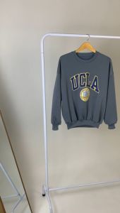 Sweater Crewneck Wanita Oversize Premium Warna Denim