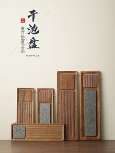 Mr. Jis Black Gold Stone Bamboo Tea Tray Home Use Small Dry Foaming Tea Table Drainage Kung Fu Tea Set Tea Ocean Rectangular Shape