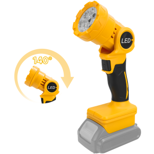 Cordless LED Work Light for Dewalt 20V Battery 10W 500LM 2 Lighting Mode Portable Outdoors Flood Lighting (No Battery)