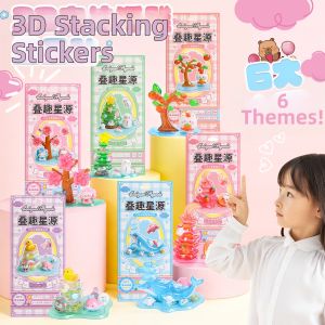 ka ba xiong | 3D Embossed Sticker DIY Kids Friendly Non-toxic Stickers