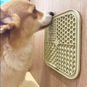 Slow Feeding Bowl Silicone Dog Bowl Anti-Flip Pet Bowl Cat Lick Plate Pet Feeding Pad Soft Silicone Dog Basin Pet Supplies