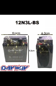 FOR PINOY 125 BATTERY 12N3L-BS ORIGINAL DAYWAY MOTORCYCLE BATTERY