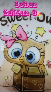 Joykids Kaos Anak Perempuan Printing Sweat Owl (Umur 8-16 Tahun)