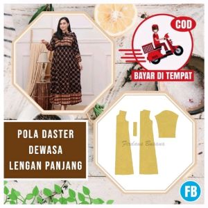 【COD】 Pola Daster Dewasa Lengan Panjang | Pola Baju Wanita Lengkap | Pola Instan Daster | Pola Jiplak Daster | Pola Jahitan Lengkap Firdaus Busana