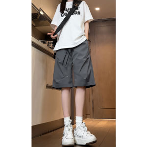 Quick Dry Ice Silk Mens Shorts Summer Thin Hanging Sensation Outdoor Sports Five-Point Pants Loose Fit Casual Leisure Shorts