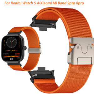 Nylon Strap For Redmi Watch 5 4 Bracelet For Xiaomi Mi Band 9pro/8pro Wristband Men Women Sports Watchband Metal Strap Accessory