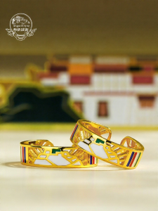 POTALA PALACE | Adjustable Opening Unique Design Hollow Colorful Prayer Flags Ring