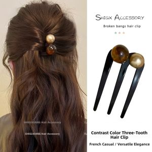 Elegant 3-bead New Chinese Style Hair Clip