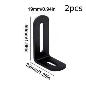 2-10 Pcs Black L-Shaped Adjustable Angle Brackets Suitable for Furniture Anti-Tilt Bookshelves Hardware Accessories