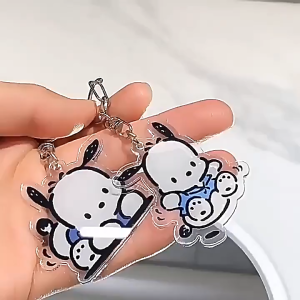 Cartoon Cute Pendant Double-Sided Transparent Acrylic Keychain Kuromi Bag Accessories
