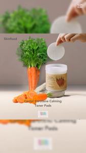 📌SG Ready Stock Skinfood -  Carrot Carotene Calming Water Pad 60 eac