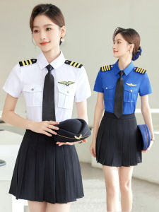 Professional Female Uniform Short Sleeve Blouse Suit