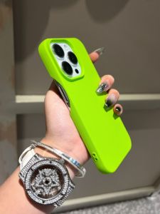 Super Hot Couple Simple Style Half Pack Skin Feeling Classy Macaron Dopamine Pure Color 13 Apple 12 Promax11 14 Suitable for Drop-Resistant Phone Case Iphone14 Xiaohongshu Best Selling Same Style