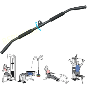Lat Pull Down Bar 39.4 Lat Pulldown Attachments Tricep Bar with 360 Swivel for Pulley System Gym Cable Machine Attachments