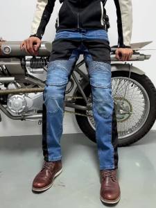 Summer Riding Breath Net Motorcycle Riding Jeans Outdoor Man Pants Motocross Motorbike Cycling Trousers with Protective Gear