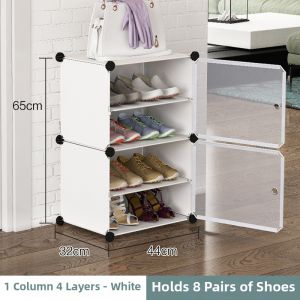 Dustproof Foldable Large Capacity Transparent Plastic Shoe Rack