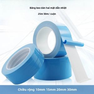 Cuộn Băng Chuyển Giao 25/50m Chiều Rộng 10mm-30mm Chất Kết Dính Dẫn Nhiệt Hai Mặt Cho Chip PCB Dải Đèn LED Tản Nhiệt Băng Keo Điện