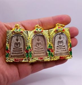 สมเด็จพระสมเด็จ K802 พระสมเด็จ สมเด็จ พิมพ์ใหญ่ เนื้อสวย สูงสำหรับสมเด็จ (3.5X4.5 ซม) ซมเนื้อ ทองไมครอน กรอบพระ สมเด็จพูดซีม