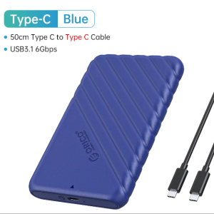 ORICO Hard Drive Enclosure 2.5 Inch Type-C USB3.1 SATA SSD Hard Drive Case 6 Gbps SSD HDD Tool-free UASP for Computer Accessorie