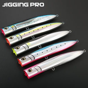 JIGGING PRO 190mm 60g Floating Popper Lure Holographic Surface Saltwater Topwater Fishing Lure for Tuna GT