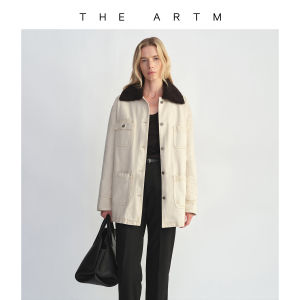 Cotton Denim Removable Collar Goose Down Jacket