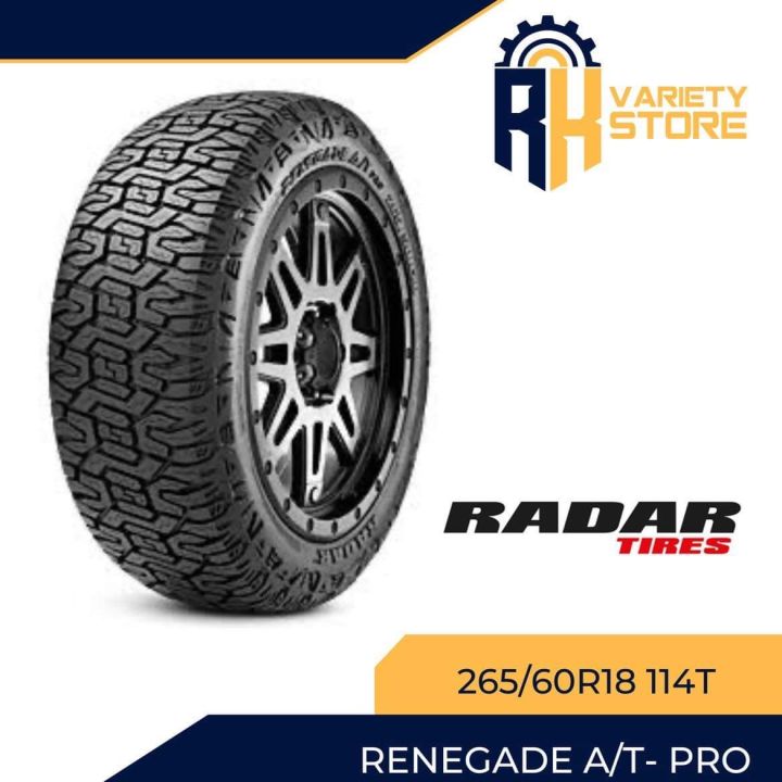RADAR THAILAND 265/60R18 114T RENEGADE ALL TERRAIN -PRO TIRES | Lazada PH