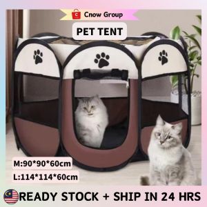 Cat Tent Pet Cage Dog Tent Portable Folding Travel Outdoor Indoor Cattery Fences