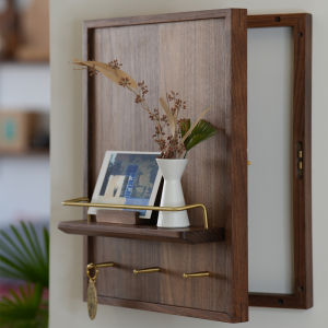 Upgraded Style Special Price Black Walnut Electric Meter Box Covering Shelf Weak Electric Box Decorative Creative Wall Hanging Solid Wood