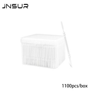JNSUR 1100Pcs Disposable Fishbone Double-End Plastic Toothpick Box Portable Interdental Cleaner For Home Oral Care Interdental