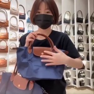 Longchamp bag original Le Pliage long handle M and L Tote bag Shopping Bag water proof foldable