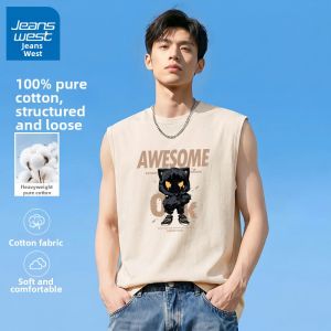 Jeanswest | American Style Loose Fit Sleeveless Vest for Summer