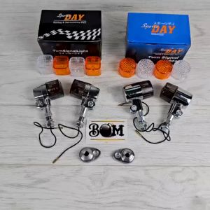 Sein Riting Bulat Chrome & Palu Lampu Depan Belakang 4 Pcs Double Mika MOS C70 GL CB Tiger