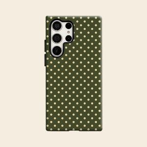 Olive Polka Dots Luxury Fashion Full Lens Protective Case for Samsung Galaxy S26 S25 S24 A56 A36 Plus Ultra