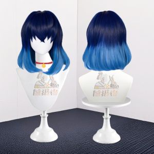 Phụ Kiện Cosplay Tóc Giả Ghost Slayer Gradient Mixed Color Piggy Mouth Flat Hat Phụ Kiện Tóc Cho Nhân Vật Hoạt Hình