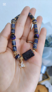Ready Stock SG - Starry Sodalite Lapis Lazuli Crystal Bracelet Handmade Crystal Bracelet Handmade Natural Healing Crystal Bracelets