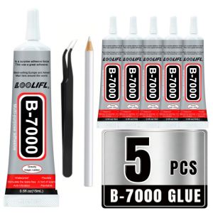 5Pcs B7000 Multipurpose Clear Bonding Glue Flexible Long Lasting Adhesive For Jewelry Electronic DIY Craft Supplies