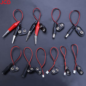 5pc 9V Battery Connector Power Clips DC Jack Male Female Alligator Snap Adapter Wire Holder Cable 9 Volt Lead Socket Plug Barrel
