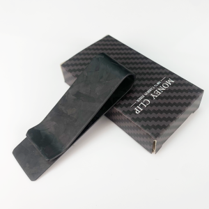 22mm High Quality Real Carbon Fiber Mini Money Clip Durable Slim Credit Card Holder For Men Women